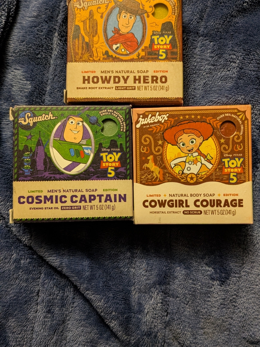 Dr. Squatch Jukebox Toy Story 5 Soap Set of 3 LIMITED EDITION Woody Jessie Buzz